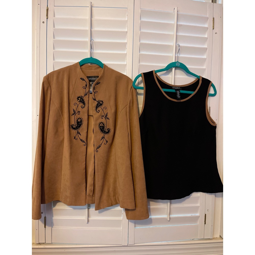 Studio I size 12 sweater tank and jacket (VV5)